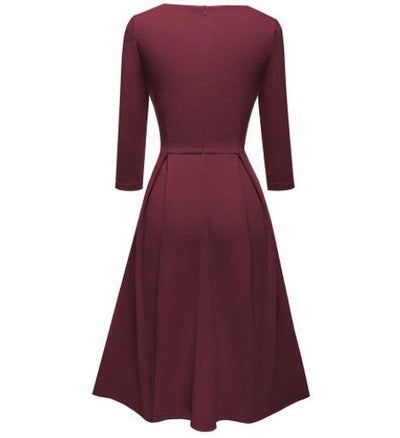 Kleid Jahr 60 70 Bordeaux