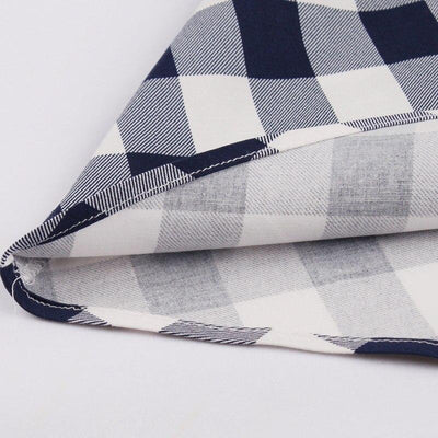 Kariertes Vintage-Kleid aus Baumwolle