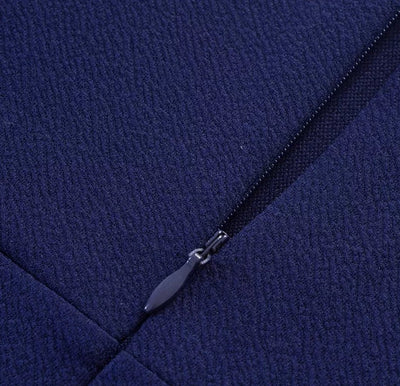 Marineblaues Vintage-Bleistift-Chic-Kleid