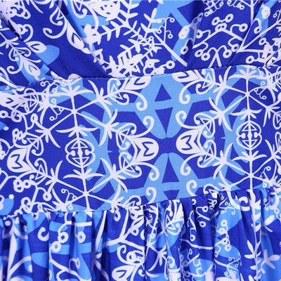 Blaues Vintage Weihnachtskleid