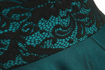 Grünes Vintage 50er Spitzenkleid