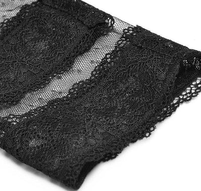 Langärmliges Spitzen-Vintage-Kleid