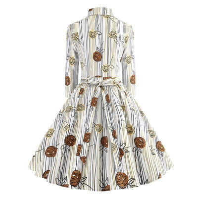 Vintage-Kleid mit langen Ärmeln