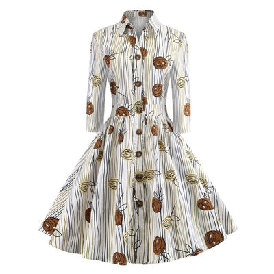 Vintage-Kleid mit langen Ärmeln