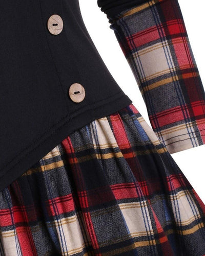 Schwarzes Vintage-Kleid aus Schottland