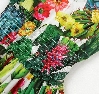 Vintage-Kleid aus Baumwolle für Damen