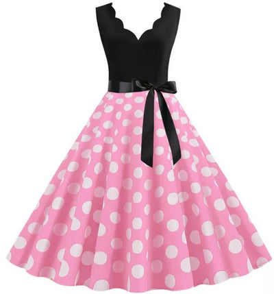 Rosa Vintage-Kleid für Damen