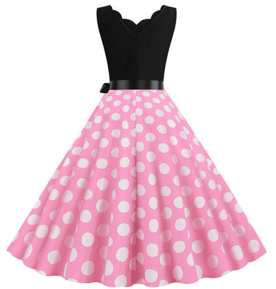 Rosa Vintage-Kleid für Damen