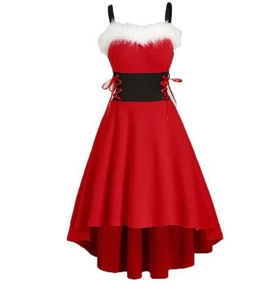 Vintage-Kleid aus rotem Fell