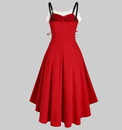 Vintage-Kleid aus rotem Fell