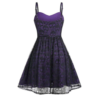Lila Gothic Vintage Kleid