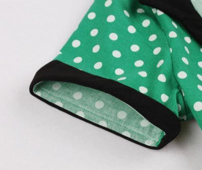 Plus Size Vintage Swingkleid Grün Schwarz