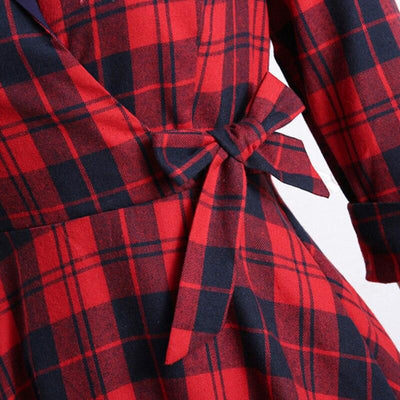 Baumwoll-Winter-Vintage-Kleid