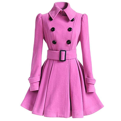 Rosa Wolle Winter Vintage Kleid
