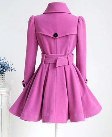 Rosa Wolle Winter Vintage Kleid