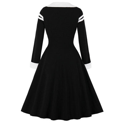 Winter Vintage Kleid Schwarz
