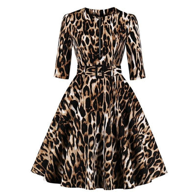 Vintage Leopardenkleid