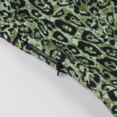 Vintage Leopardenkleid Grün