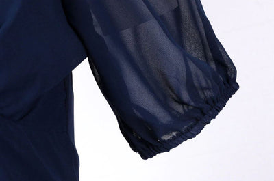 Blaues Vintage 50er Jahre Langes Kleid