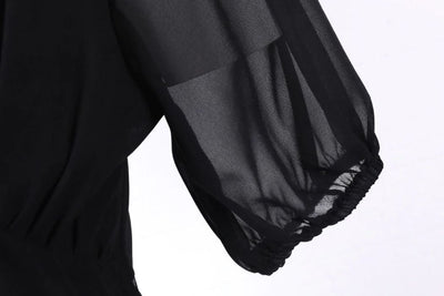 Vintage 50er Jahre Schwarzes Langes Kleid