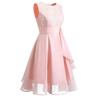 Rosa Vintage 50er Jahre langes Kleid