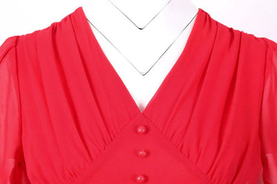 Rotes Vintage 50er Jahre langes Kleid