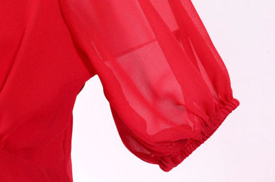 Rotes Vintage 50er Jahre langes Kleid