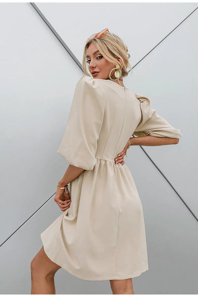 Vintage-Kleid mit 3/4-Ärmeln