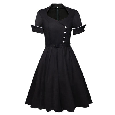 Vintage-Kleid mit hohen Ärmeln