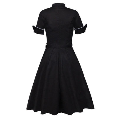Vintage-Kleid mit hohen Ärmeln