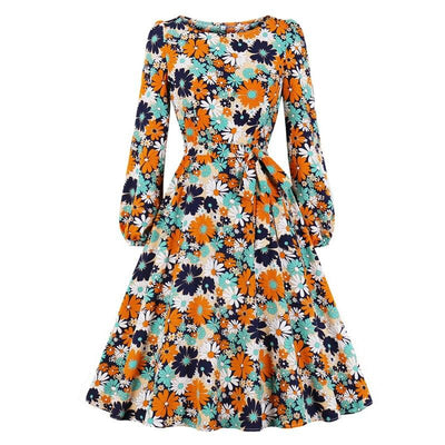 Liberty Floral Langarm Vintage Kleid