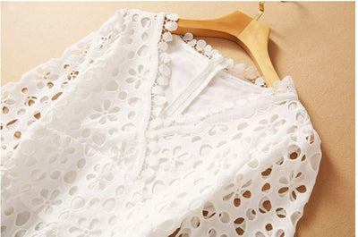 Vintage Weißes Herbsthochzeitskleid