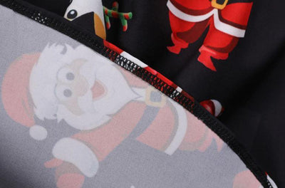 Plus Size Weihnachts-Vintage-Kleid Schwarz