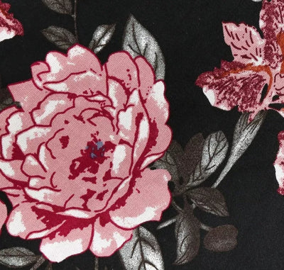 Schwarzes Vintage-Kleid mit Umlegekragen