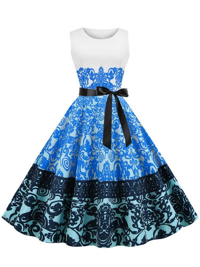 Blaues Vintage-Kleid