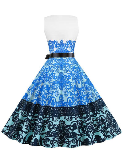 Blaues Vintage-Kleid