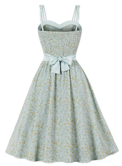 Vintage-Pin-Up-Kleid mit Blumendruck