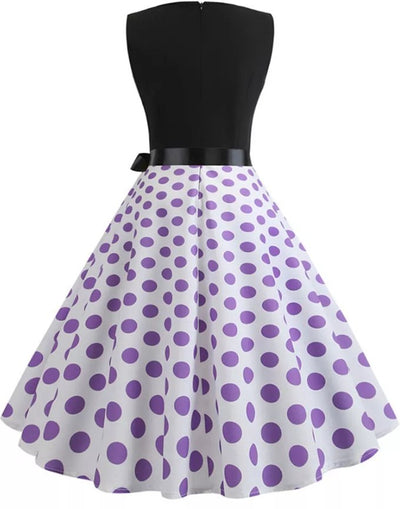 Polka Dot Lila Pin Up Vintage Kleid