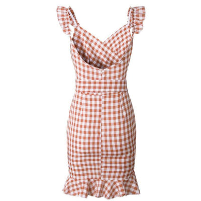 Rosa Strand-Vintage-Kleid