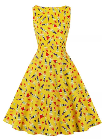 Vintage-Kleid mit Seitentaschen