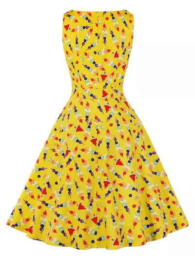 Vintage-Kleid mit Seitentaschen