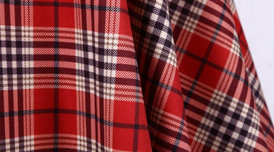 Rot-schwarz gestreiftes Vintage-Kleid