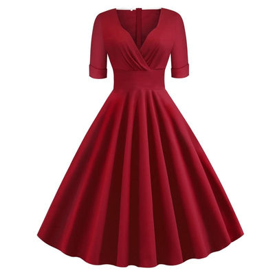 Vintage 50er Jahre Rockabilly Kleid Carmine