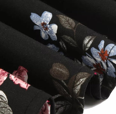 Vintage 50er Jahre Rockabilly Kleid Blumen