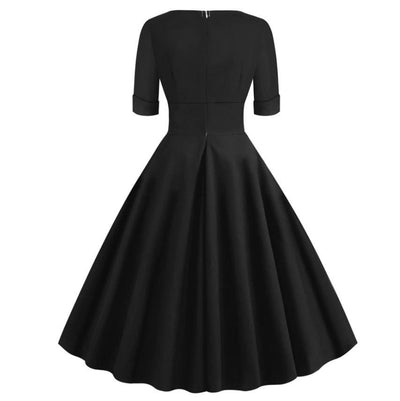 Vintage 50er Jahre Rockabilly Kleid Schwarz