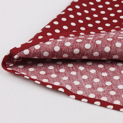 Weinrotes Vintage-Rockabilly-Kleid aus Baumwolle