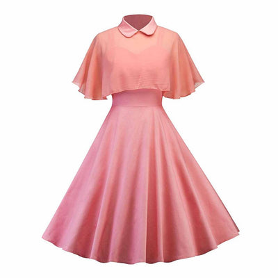 Rosa Vintage-Kleid mit Schleier