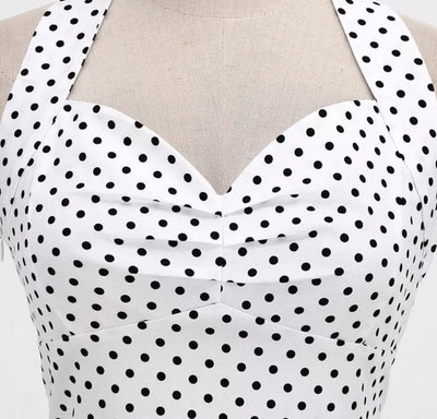 Weißes sexy Pin-Up-Vintage-Kleid