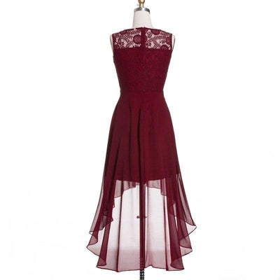 Burgunderrotes Vintage-Chic-Abendkleid