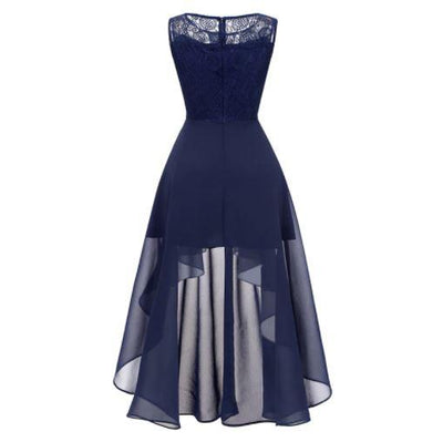 Vintage Marineblaues schickes Abendkleid